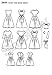 Simplicity Project Runway Pattern 2444 Misses Dress with Collar and Sleeve Variations Sizes 4-6-8-10-12