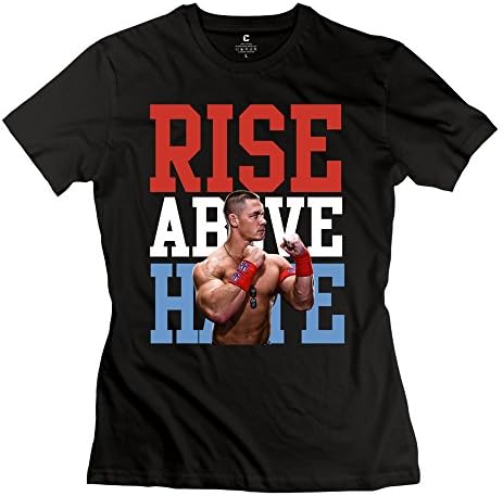 KIMMA Ladies's WWE John Cena John Felix Anthony Cena T-shirt - Black L
