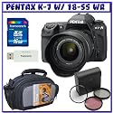 Pentax K7 14.6 MP Digital SLR Camera w/ DA 18-55mm f/3.5-5.6 AL WR (Weather Resistant) Lens + 16GB SDHC + SLR BAG + 52mm Digital Enhancing 3-PC Filter Kit