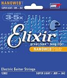 �y�������K�i�z Elixir �G���N�T�[ �G���L�M�^�[�� #12002 NANOWEB Super Light  .009-.042