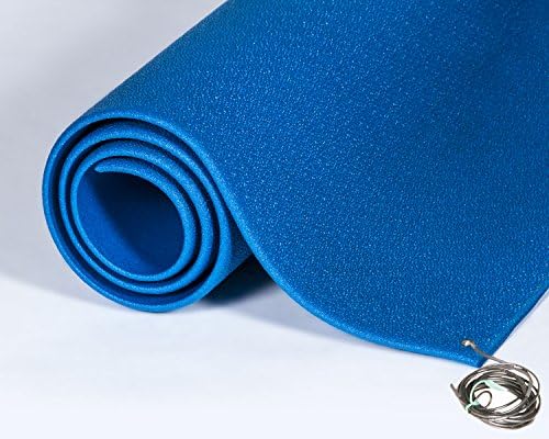 Comfort King Anti-Static 3'x5' Royal Blue Anti-Fatigue Ergonomic Commercial Floor Mat with Ground Cord