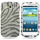 CoverON(TM) Hard Snap-On Full DIAMOND Cover Case with BLACK SILVER ZEBRA Design For SAMSUNG GALAXY S3 S III i747 (ATT) / i535 (Verizon) / T999 (T-Mobile) / L710 (Sprint) / i9300 With PRY-Triangle Case Removal Tool [WCB681]