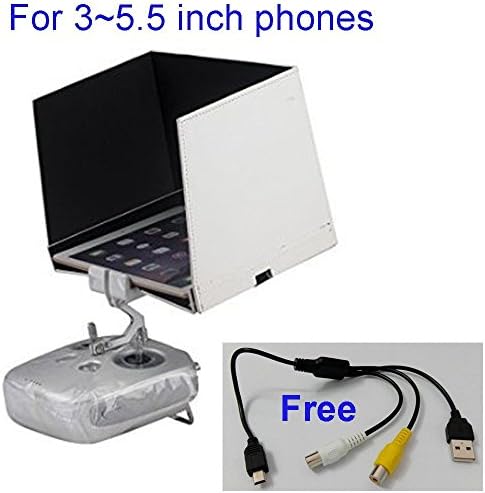 Melkin DJI Inspire 1 / DJI Phantom 3 Phantom 4 Accessory Monitor Hood Mobile Tablet Sun Visor for Ipad Mini / Air / Iphone and Other Phones Tablets (For Less Than 3.5 Inch Phones)
