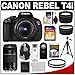 Canon EOS Rebel T4i Digital SLR Camera Body & EF-S 18-55mm IS II Lens with 75-300mm III Lens + 32GB Card + Tripod + Battery + Backpack + Filters + Remote + Telephoto & Wide-Angle Lenses + Accessory Kit