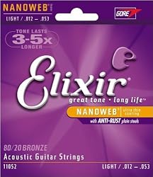 Elixir Light Nanoweb Acoustic Guitar Strings