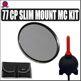 B+W 77MM Circular Polarizer Slim Mount Multi Coated Filter KIT For Canon EF 24-70mm f/2.8L USM