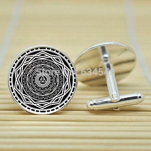 Pretty Lee Mirror Of Twilight The Legend Of Zelda Twilight Princess In Silver Cufflinks Glass Cabochon Cufflinks C3216