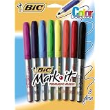 BIC Mark-It Color Collection Permanent Marker, Fine Point, Assorted Colors, 48 Markers