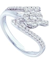 0.51CTW DIAMOND LADIES FLOWER RING