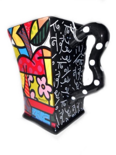 New Romero Britto Square Mug Ceramic Authentic Dolomite(Assorted) On Sale