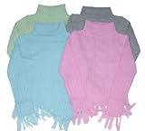 Girls' Cable Knit Turtleneck Sweater with Fringe