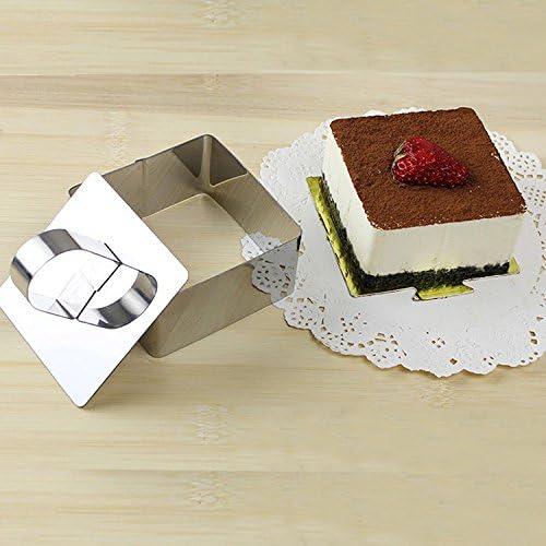 New Useful Stainless Steel Square Shape Mousse Cake Pastry Mold Mould Slicer Cutter Stainless Cooking