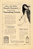 1912 Ad Pond's Extract Vanishing Beauty Cream Bottle - Original Print Ad