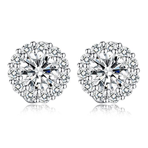 Bamoer Cubic Zirconia Flower Design 3/8