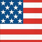 54 Inch x96 Inch Paper Tablecover - Stars & Stripes