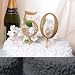 50th Wedding Anniversary Swarovski Cake Topper in Gold