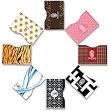 Credit Card Protector Sleeve by SefCard, Multilayer RFID Blocking Technology Prevents ID Theft, Pack of 8 UNIQUE and STYLISH Designs for Man & Women, Feel safe and secure, 100% MONEY BACK GUARANTEE