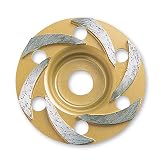 呉英製作所 DIAMOND TOOLS コンクリート、レンガ、カワラ、石材等の平面研削及び面取り加工、凸凹修正 スクリュー型4”カップホイール 2007