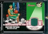 2005-06 Bowman Draft Picks & Prospects Welcome to the Show Gerald Green Jersey Boston Celtics Basketball Card - Mint Condition - Shipped In Protective Display Case!