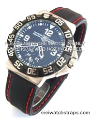 20mm soft touch silicon rubber Watch strap with RED stitching Fits TAG Heuer Formula 1