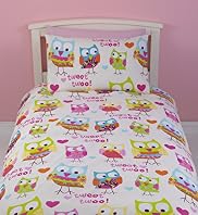Owl & Heart Print Bedset
