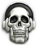 SKULL ROCKER HEADPHONES Belt Buckle Punk Hooligan Rave DJ