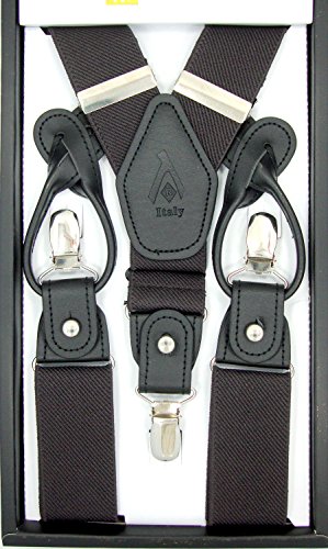 Antonio ricci mens y-back button & clip convertible suspender…