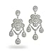 Bling Jewelry Vintage Triple Tear Drop Classic CZ Chandelier Earrings