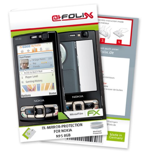 FoliX FX-Mirror Spiegel-Displayschutzfolie f&uuml;r Nokia N95 8GB / N-95 8GB - Displayschutz vo Preisvergleich