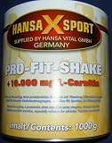PRO-FIT-SHAKE! Di�t, Molke + Protein + L-Carnitin 1kg, Hansa-X-Sport