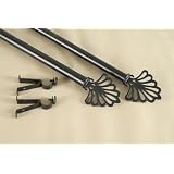 A&F Rod D�cor - A NEW 3 pieces Curtain Rod 120-160 inch Black #21 by 