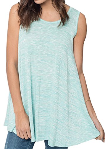 Women Sleeveless Loose Racerback Vest Tank Top