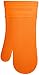 Rachael Ray Silicone Kitchen Oven Mitt with Quilted Cotton Liner, Orange