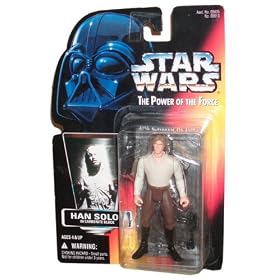 1996 Hasbro Star Wars Power of the Force POTF red Card Han Solo in Carbonite Block Action Figure