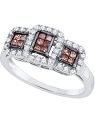 0.40CTW COGNAC DAIMOND INVISIBLE RING