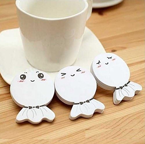 (Pack of 3) Cute Lovely Smile Smiley Face Ghost Memo Pad Post Note Pad Sticky Note Paper