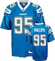 Shaun Phillips Jersey: Reebok Powder Blue Replica #95 San Diego Chargers Jersey