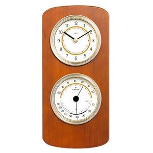 【クリックで詳細表示】CITIZEN (シチズン) 温湿度計付き木枠掛時計 TM147 9CZ093-006