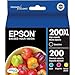 2 X Epson 200XL Black + 200 Cyan/Yellow/Magenta Combo Saver Pack