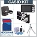 Casio Exilim Zoom EX-Z80 Black Digital Camera Kit, with 1 GB SD Memory Card, Table Top Tripod, Camera Case, Professional Lens Cleaning Kit