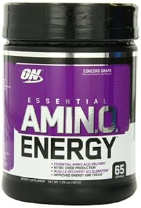 Optimum Nutrition Amino Energy 65 Servings, Concord Grape, 585 Grams
