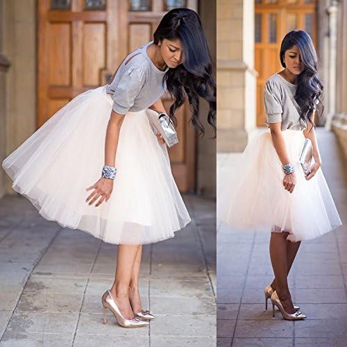 FANSENKA Leisure Breathable Cool Women Dress Boho Summer Style Midi Skirts Tutu Apricot