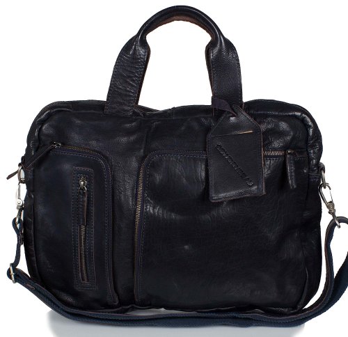 COWBOYSBAG Manhattan Leather Case d'affaires - Unisexe (40x30x9 cm), Farben:Bleu (Navy) COWBOYSBAG Manhattan Leather Case d'affaires - Unisexe (40x30x9 cm), Farben:Bleu (Navy)