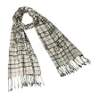 100% Viscose Cross Stripes Swing Vine Flower Imprint Tassels Ends Long Scarf Shawl - Various Colors