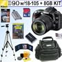 Nikon D90 12.3MP Digital SLR Camera With 18-105 G ED VR DX Nikkor Lens + 8GB DLX Accessory Kit