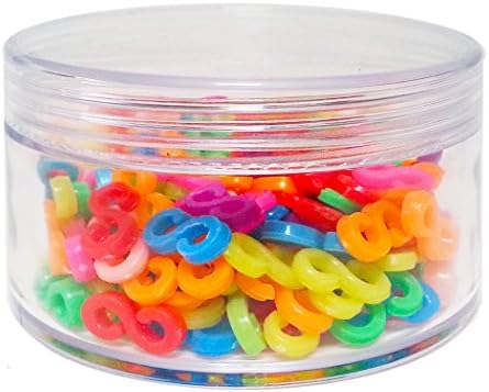 200 Pieces Solid Colored "S" Clips to Camouflage Closure on Loom Band Bracelets - **PLUS BONUS 10 Piece Transparent Colored Clips