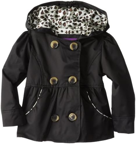 Pink Platinum Girls 2-6X Double Leopard Trench Rain Jacket