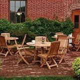 Three Birds Braxton Round Teak Dining Set - Seats up to 6 - TB151