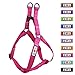 Pawtitas Dog Harness for Large Dogs - Pink Step-in Adjustable Reflective Vest for Senior Dogs and Puppies - Size S