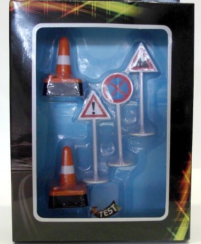 Kids Globe Traffic Road Series Traffic Signs and Flashing Cones by Toymaster